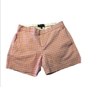 Banana Republic checkered coral and white shorts